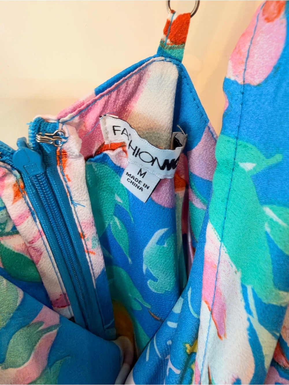 Fashion Nova Blue Tropical Floral Cowl Neck Maxi Dress - Picture 3 of 16